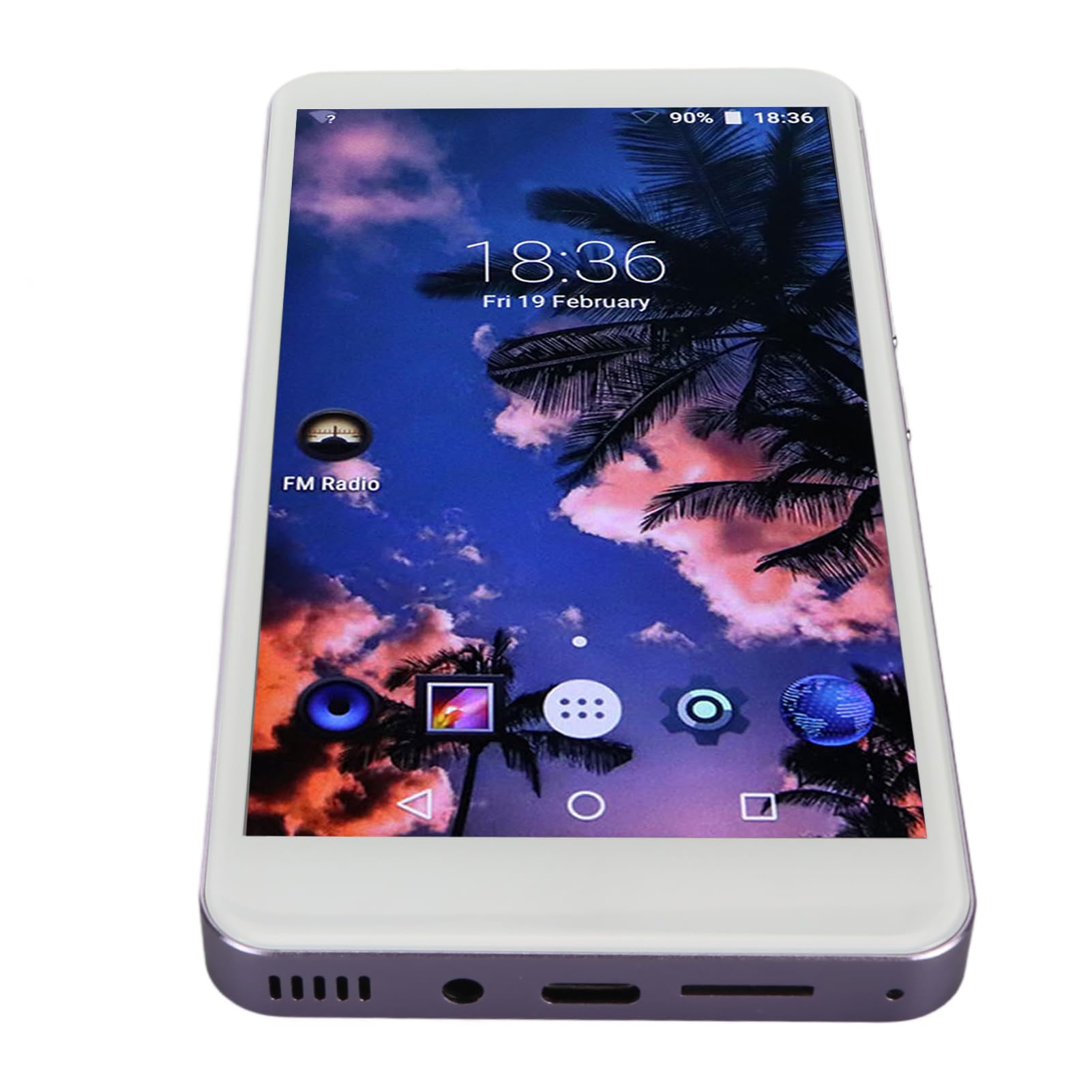 Reproductor MP4 Portátil, Reproductor MP3 de 5,0 Pulgadas, Sonido HiFi, Pantalla Táctil Completa con Auriculares Blancos para Vídeo de Acampada (Purple)
