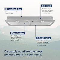 Vista 3 de Broan Nu-Tone Broan-NuTone BBN1243SS Custom Built Insert with 2-Speed Exhaust Fan and Light, 300 Max Blower CFM, Stainless Steel, 24-Inch Range Hood