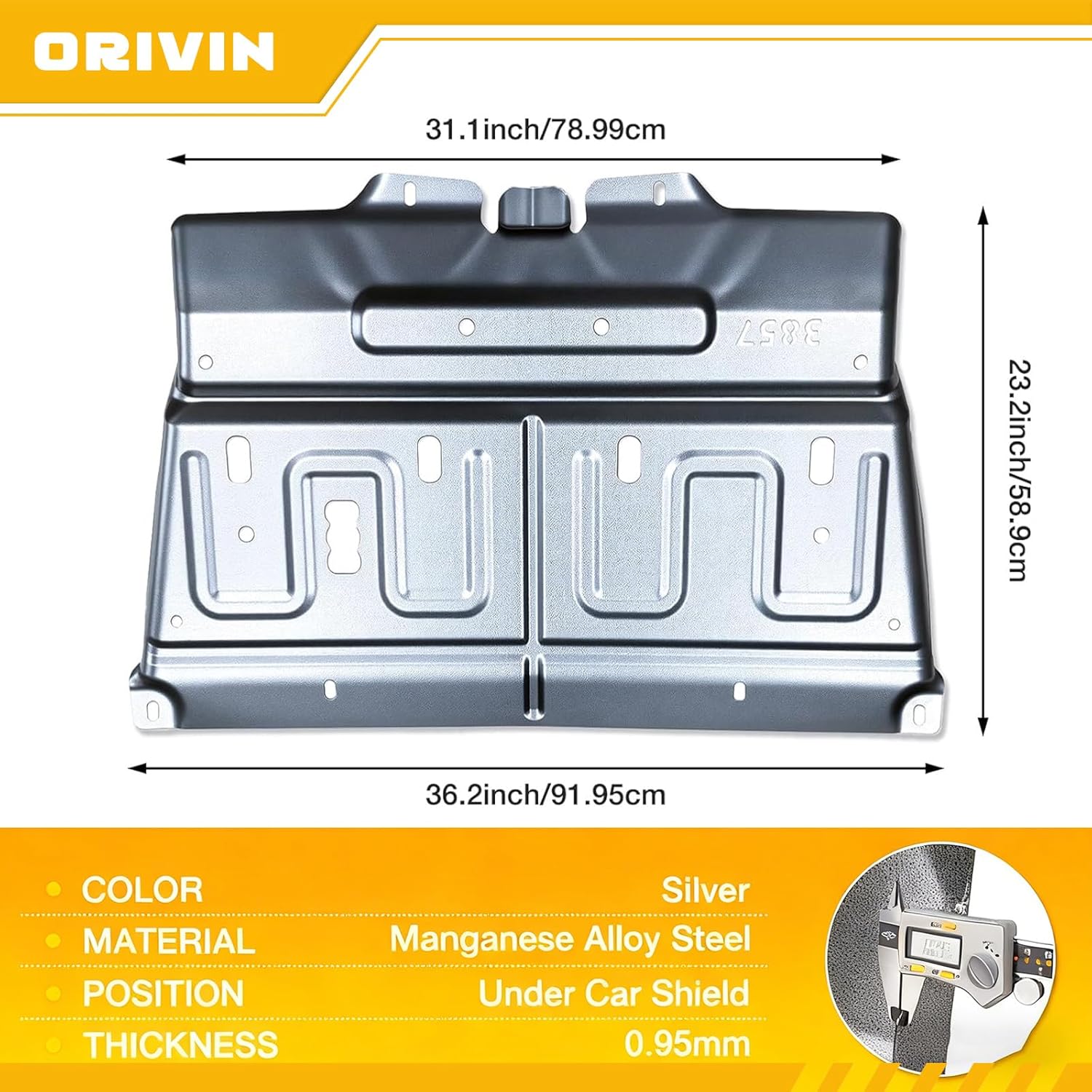 Engine Splash Panel Underbody Shield for Ford F150 2015-2020,ML3Z-7222-D,JL3Z-7222-C