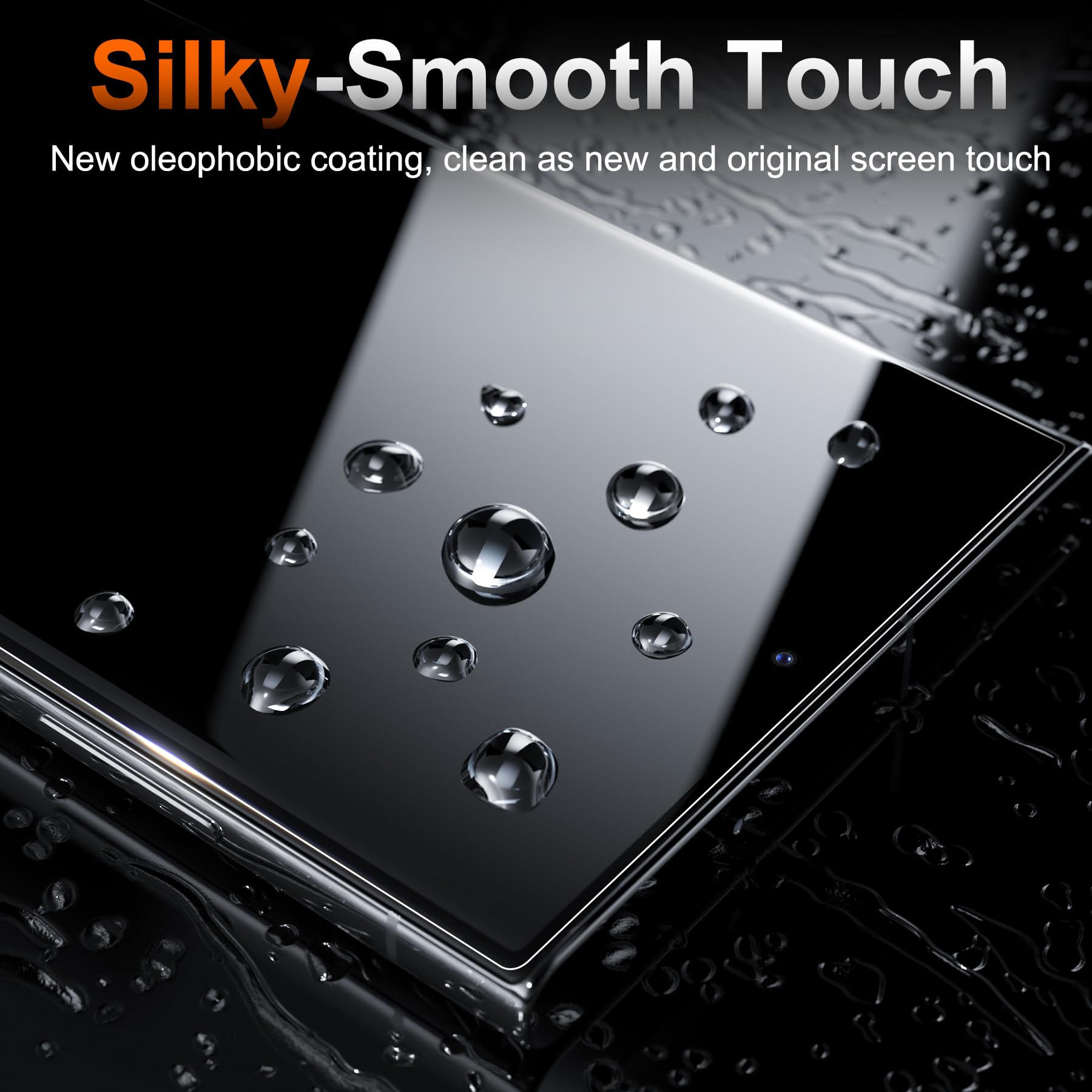 Fotbor [Protector de pantalla de cero burbujas para Samsung Galaxy S23 Ultra/S22 Ultra, paquete de 2 películas de curado UV curvadas 3D [alineación automática], ajuste perfecto, sedoso, suave,