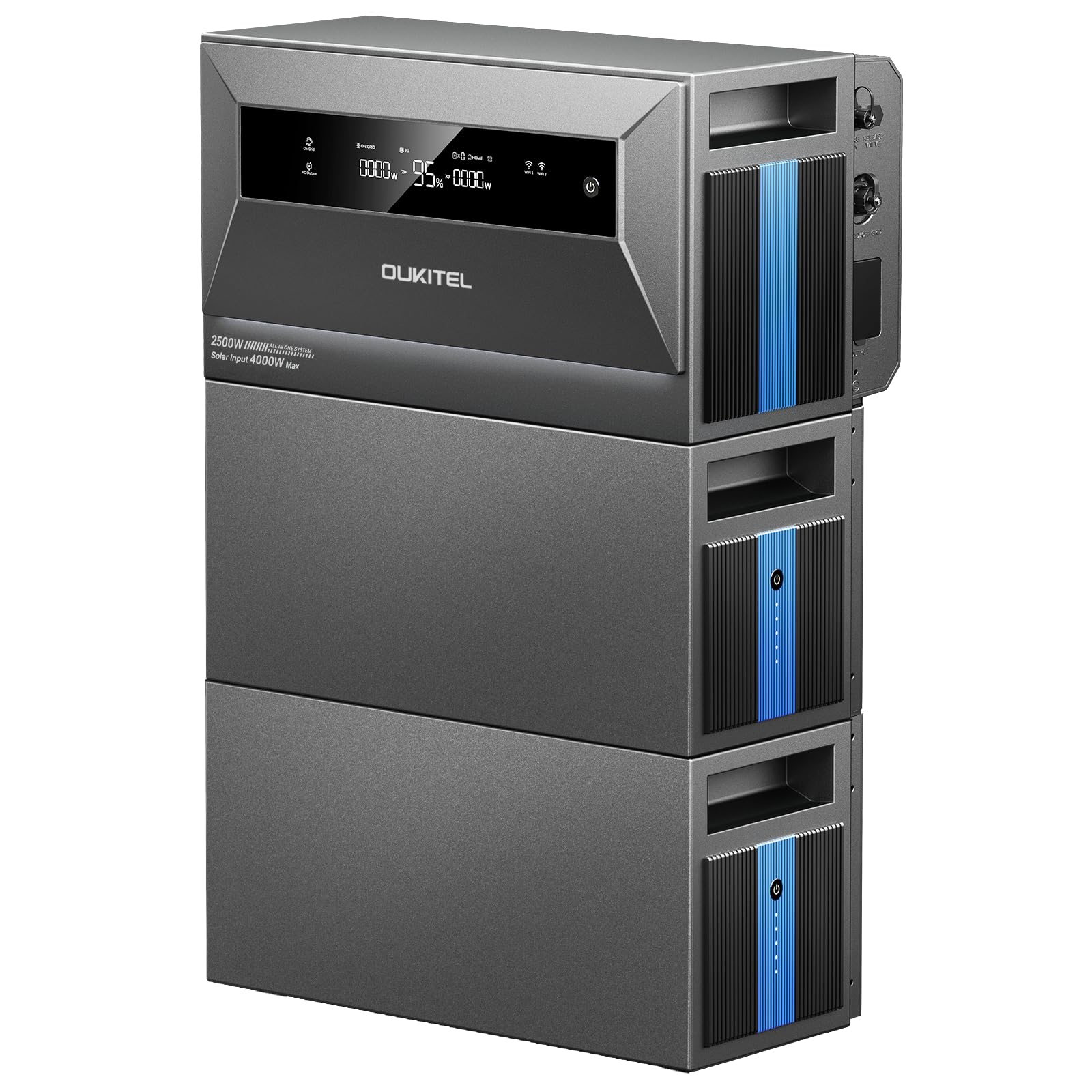 OUKITEL EP2500E Balkonkraftwerk Speicher, 4 MPPT 4000W Solareingang