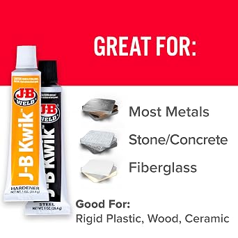 JB Weld KwikWeld 8276UK - Carded (2) 1 oz. Twin Tubes