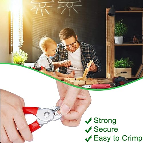 Miniatura 6 de 480 anillos galvanizados de cerdo de 34 pulgadas 12 pulgadas 38 pulgadas 1 pulgada con alicates rectos surtidos kit de instalación profesional de