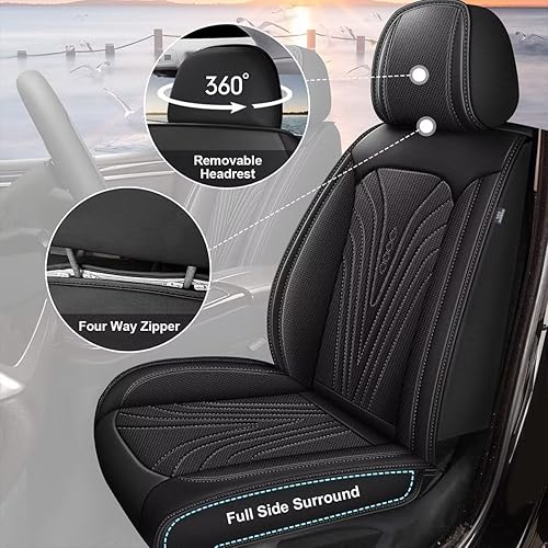 Miniatura 3 de Juego completo de fundas de asiento de automóvil para Nissan Kicks 2018-2023 2024, piel sintética, transpirable e impermeable, antideslizante, 5