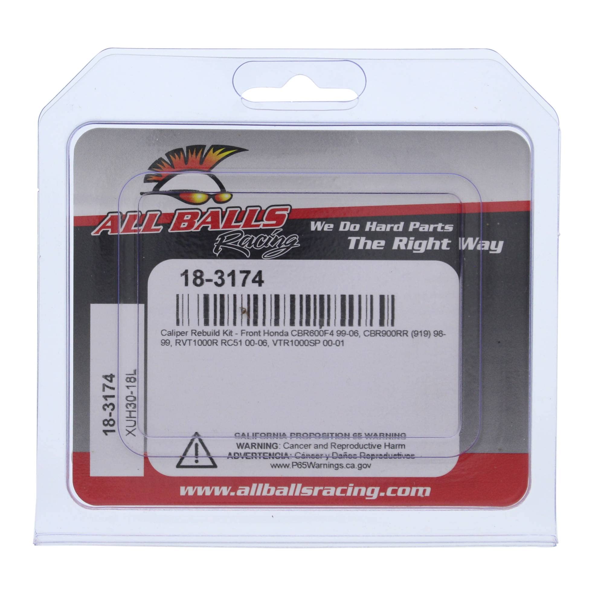 Amazon.com: New All Balls Racing Front Caliper Rebuild Kit 18-3174