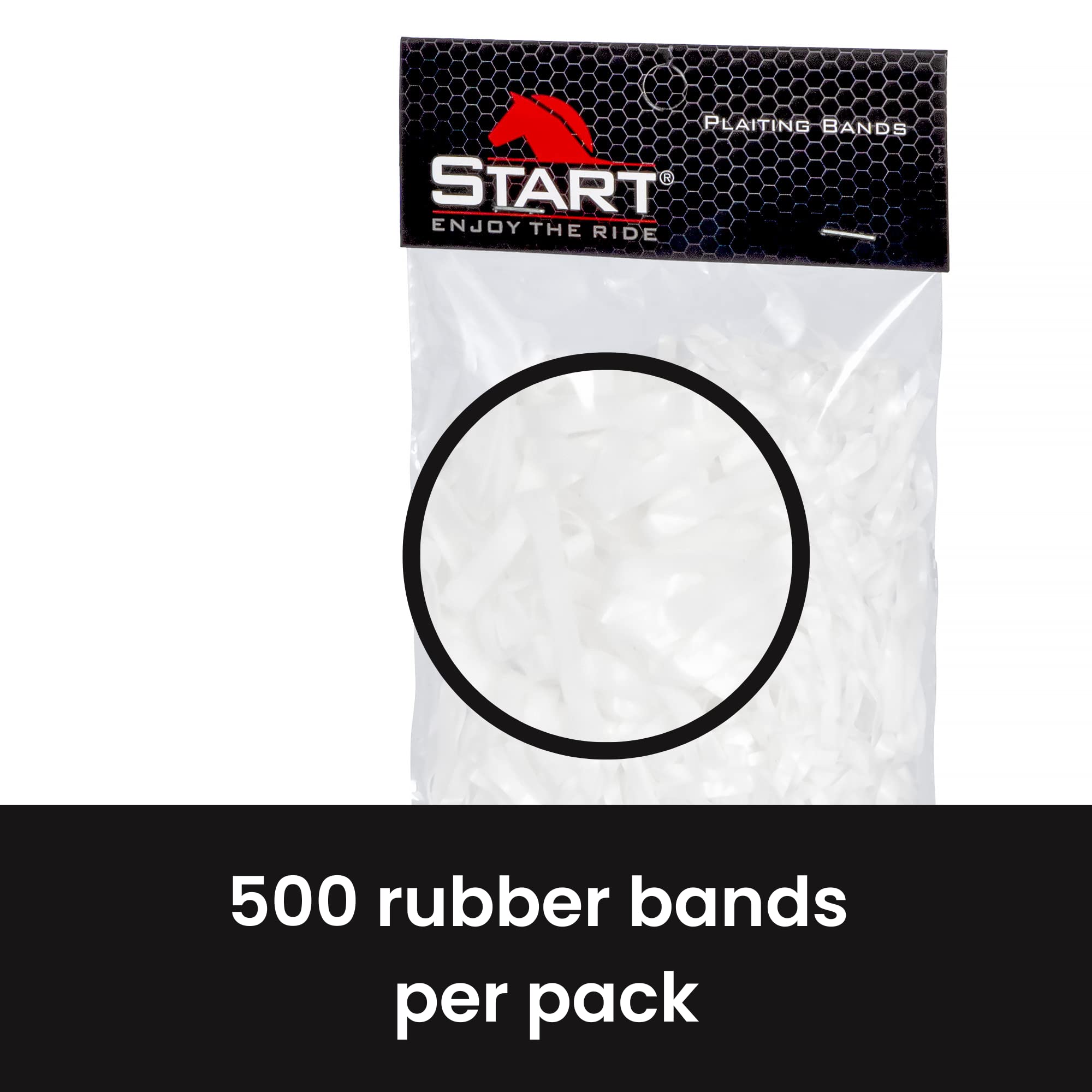 Start Elastici in Silicone per Criniera Cavallo – Set 500 pz - Morbidi, Resistenti, Delicati sul Pelo per Trecce Perfette (Bianco)