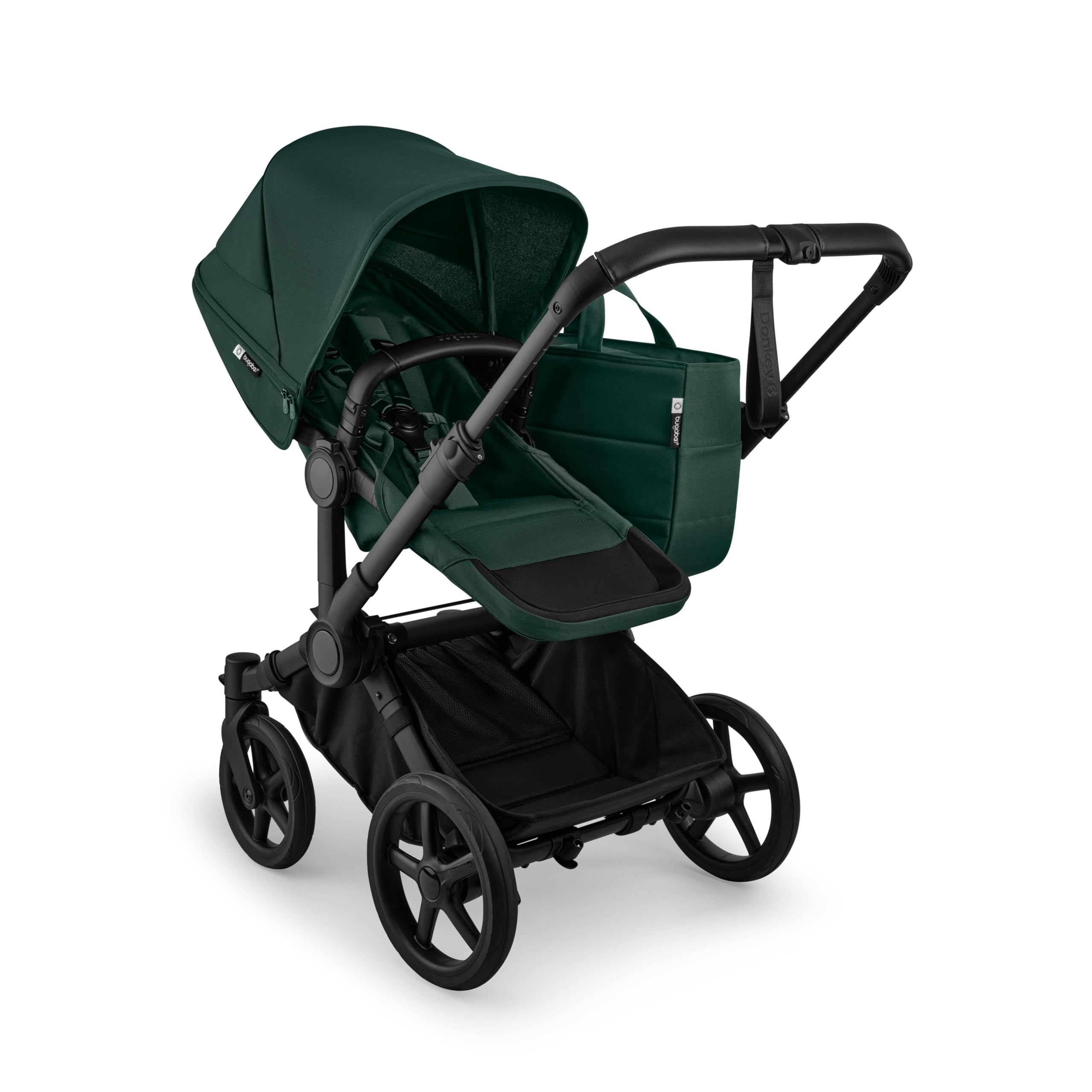 Amazon.com : Bugaboo Donkey 6 Single-to-Double Convertible Stroller   Side-by-Side All-Terrain Double Stroller for Newborn and Toddler with XL  Storage Basket & Easy One-Hand Steering  Fern Green : Baby