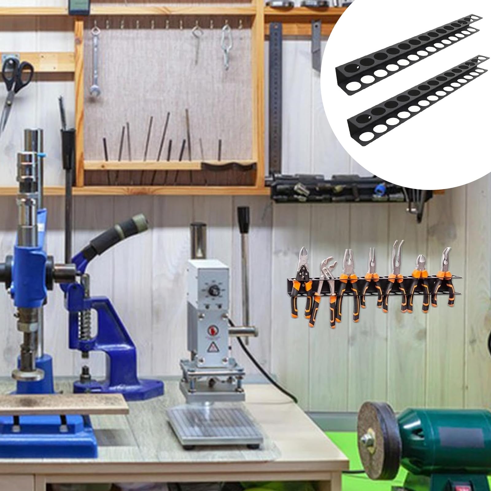 Organizer per Cacciaviti,2 Pezzi Supporto per Cacciavite,Organizer per Utensili Manuali,Rack per Cacciaviti,Organizzatori e Stoccaggio di Utensili Manuali per Officina,per Garage