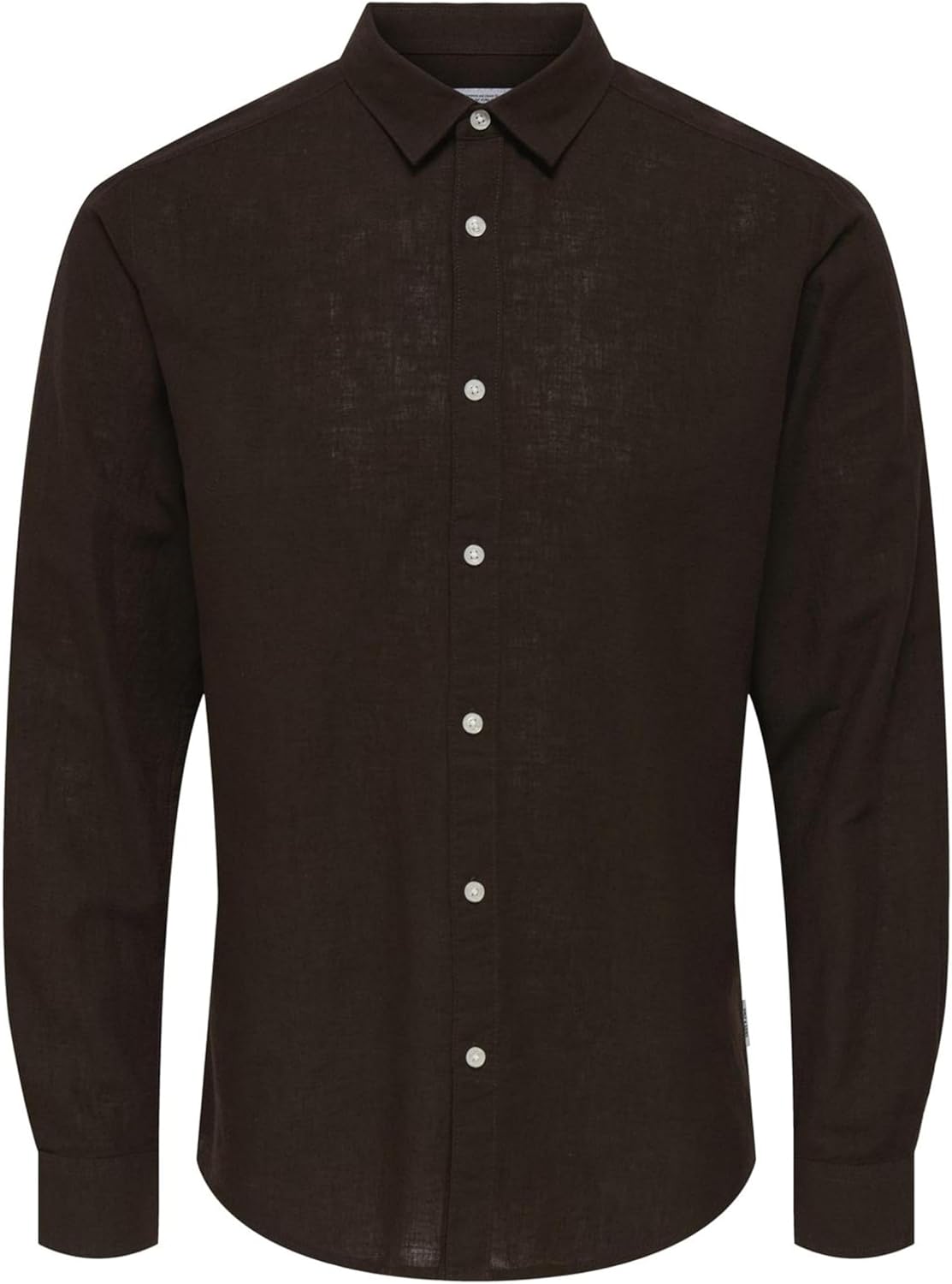 ONLY & SONS Onscaiden Life LS Solid Linen Shirt Noos, Chicco di caffè, L