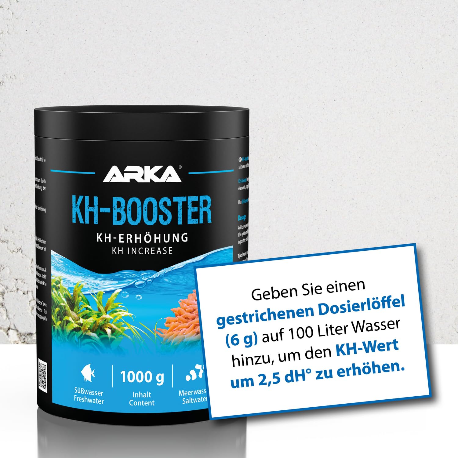 MICROBE-LIFT KH Booster – podwyższenie twardości węglanowej KH do akwarium słodkowodnego i morskiego z przydatnymi bakteriami, 1000 g