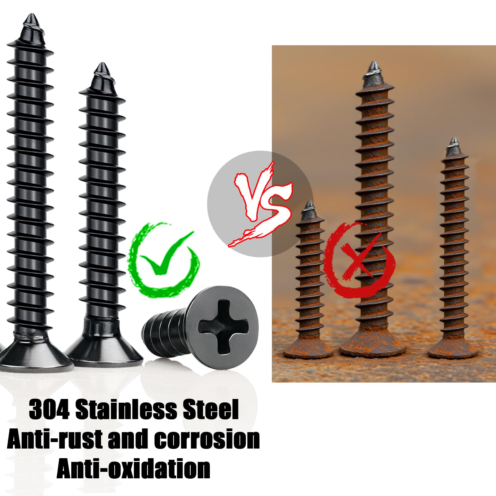 150 stuks 410 plaatschroeven 4,2 x 19 mm boorschroeven zelftappende schroeven roestvrij staal kruiskopschroeven zwart