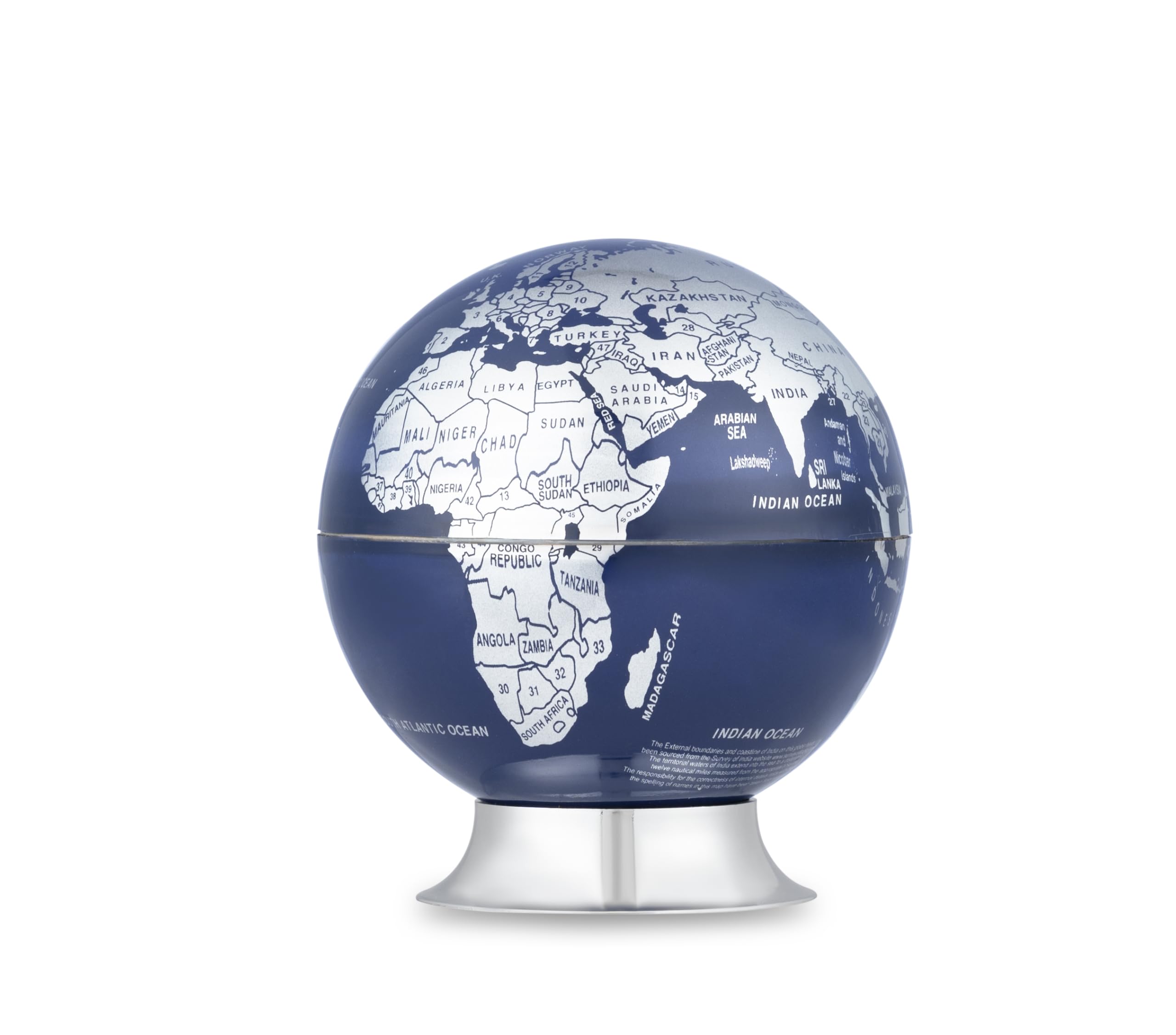 World Globe with magnetic pull | 11 Cms Diameter World Globe With