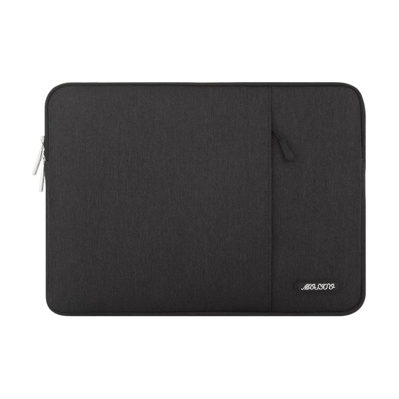 MOSISO Laptop Case 13.3 inch, 13-13.3 inch Laptop Sleeve Compatible with MacBook Air/Pro 13/Pro 14 M5 M4 M3 M2 M1, HP Dell ASUS Lenovo,Polyester Vertical Computer Sleeve Bag with Pocket, Black