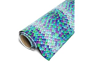 Siser EasyPatterns Plus Mermaid Scales Teal 12" x 1yd HTV Vinyl Roll