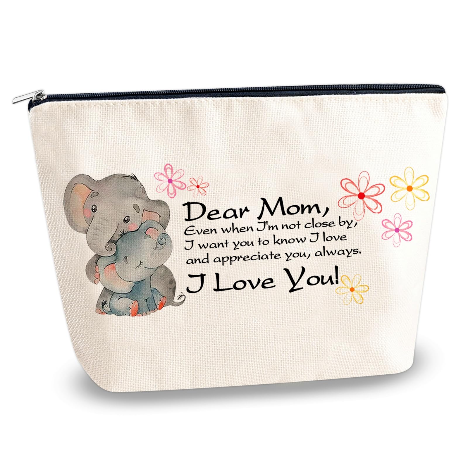 YINSSA Valentines Gifts For Mom Birthday Gift From Daughter Son Mothers Day Gifts For Mom Foster Mother Best Mom Makeup Bag Cosmetic Bags For Women