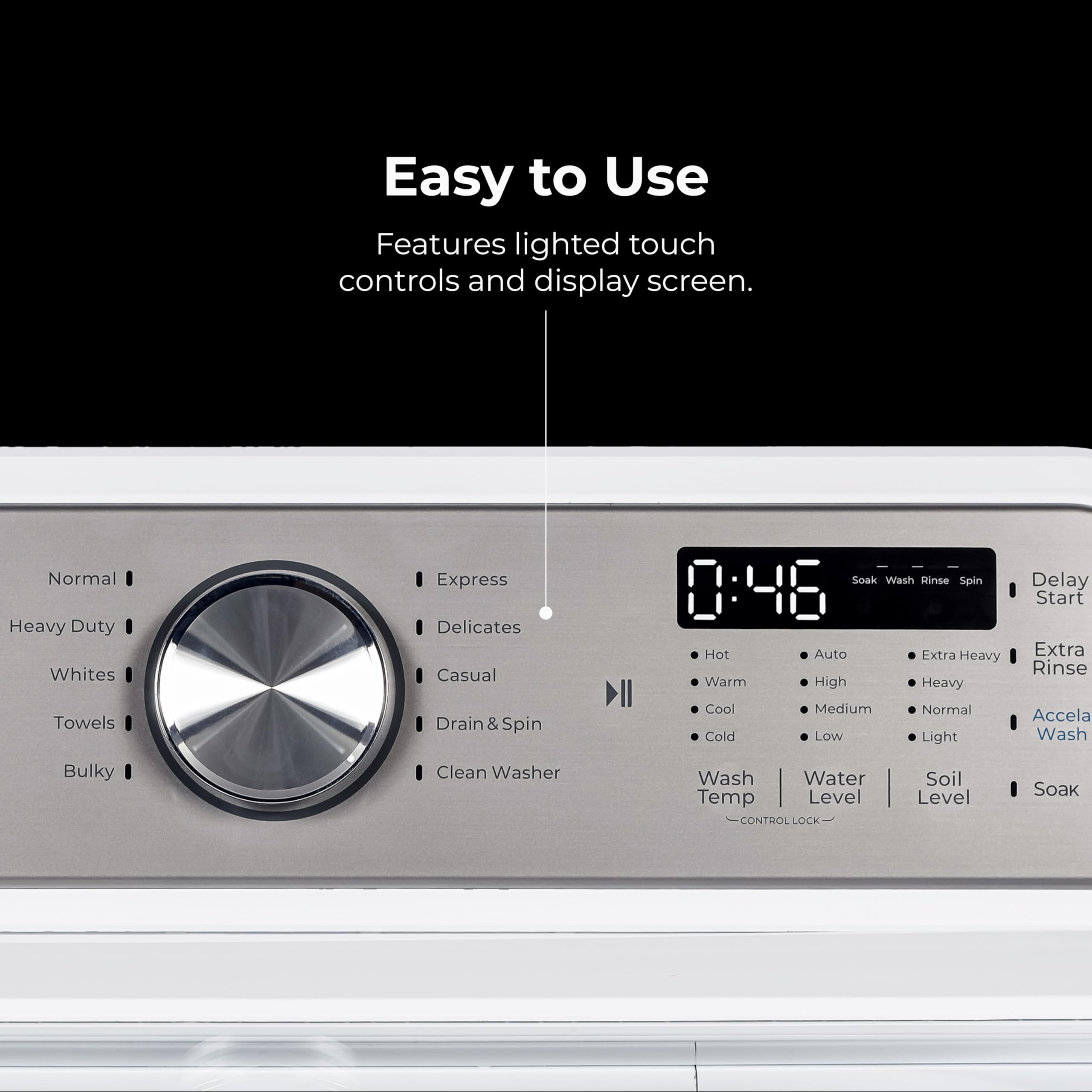 Kenmore 4.1 cu. ft. Top Load Washer with Triple Action Agitator for Tough Dirt & Stains - Reduce Laundry Time with Accela and Express Wash - LED - White — view 4