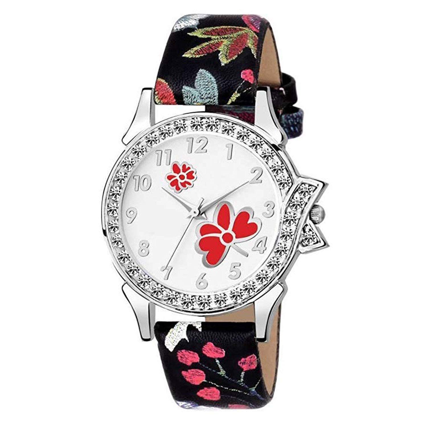 The Shopoholic Analogue Black Diamond Coated Butterfly Dial Womens Watch-(WAT-S-332) (B07MJBZP6N) Amazon Price History, Amazon Price Tracker