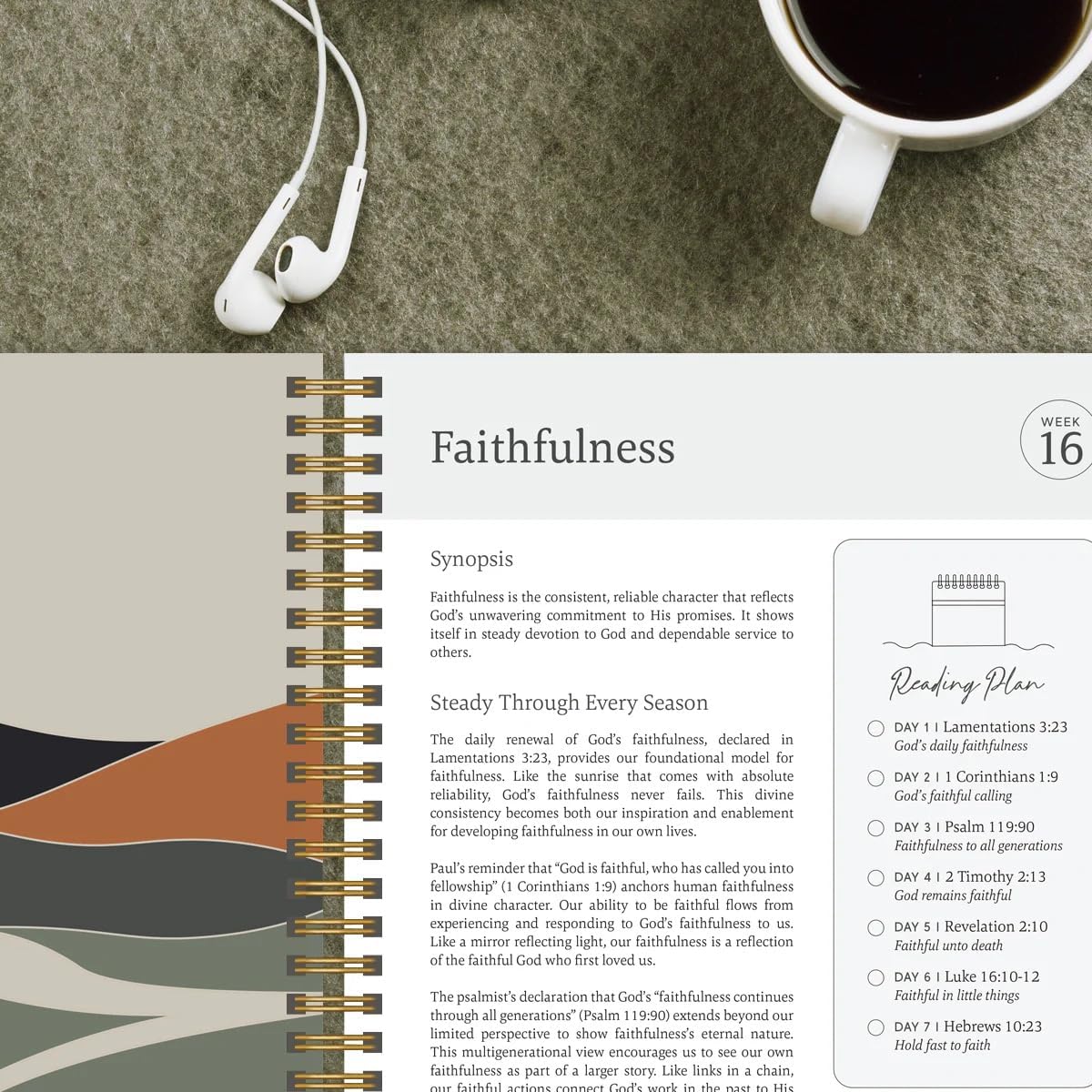 Official Spiral Bible® The Bible in a Year | 52 Week Guided Bible Study & Daily Reading Plan | Spiritual Companion & Journal for Adults & Teens | 8.5" x 11" Notebook | Mountains - Image 5