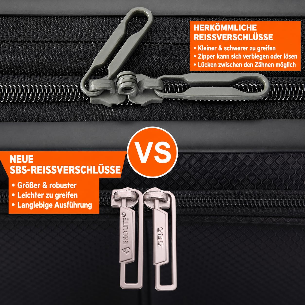 Aerolite 56x45x25 Trolley Koffer easyJet, British Airways, Jet2, Wizz Air Maximum Höchstbetrag 2 Rollen 60L Leichte Handgepäck Bordgepäck Kabinentrolley Reisekoffer Gepäck, 10 Jahre Garantie Schwarz | Für 56x45x25cm easyJet, British Airways, Jet2, 60L, Le