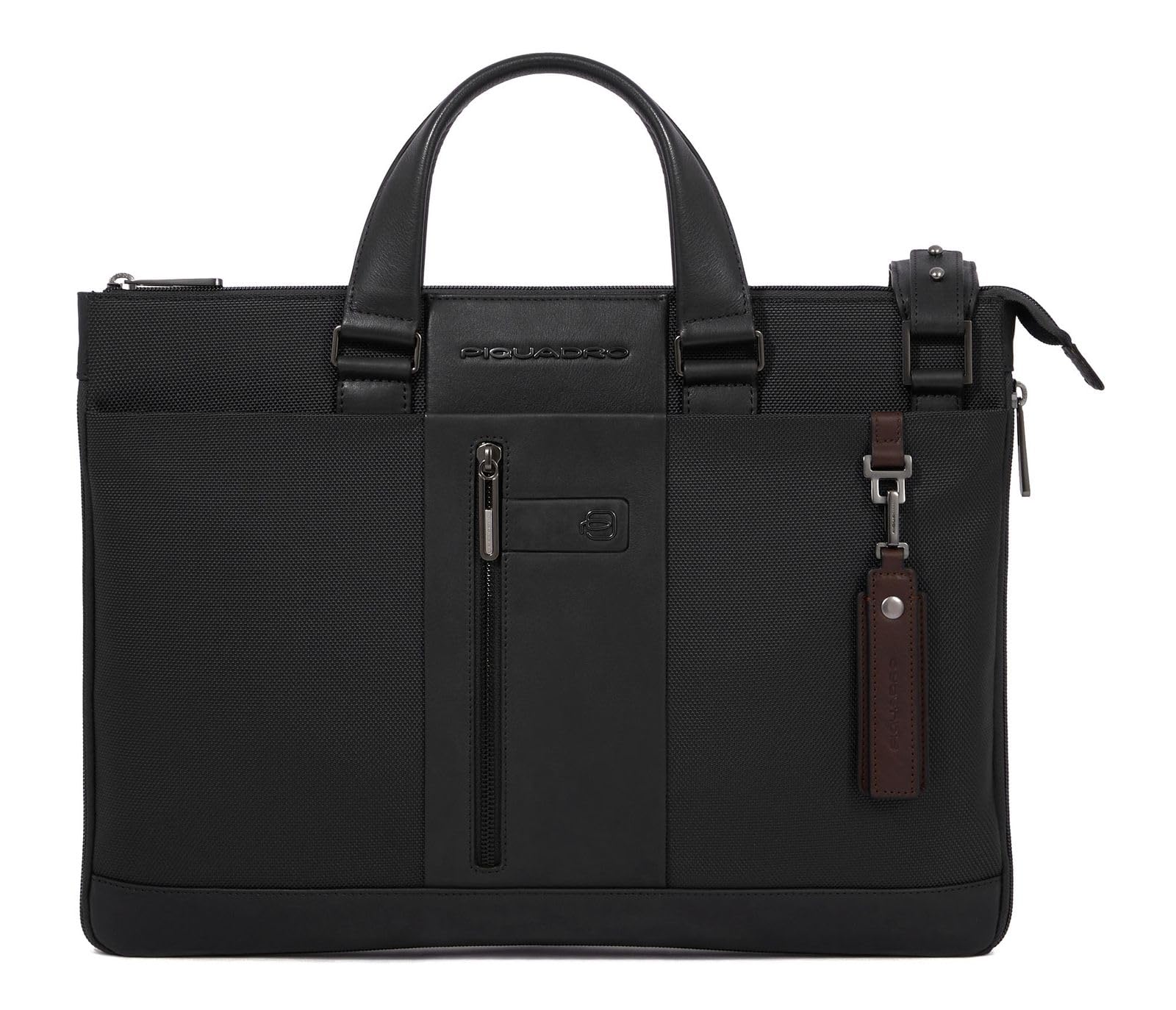 PIQUADRO Cartella sottile per laptop 15,6" e iPadPro 12,9" Uomo pelle e tessuto
