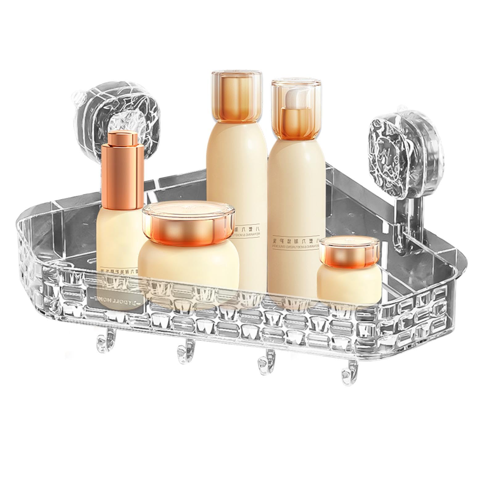 Estante de ducha con ventosa, estante de baño con ventosa, estante de almacenamiento de ducha triangular, organizador de ducha de montaje en pared para almacenamiento de baño, organizador de baño si