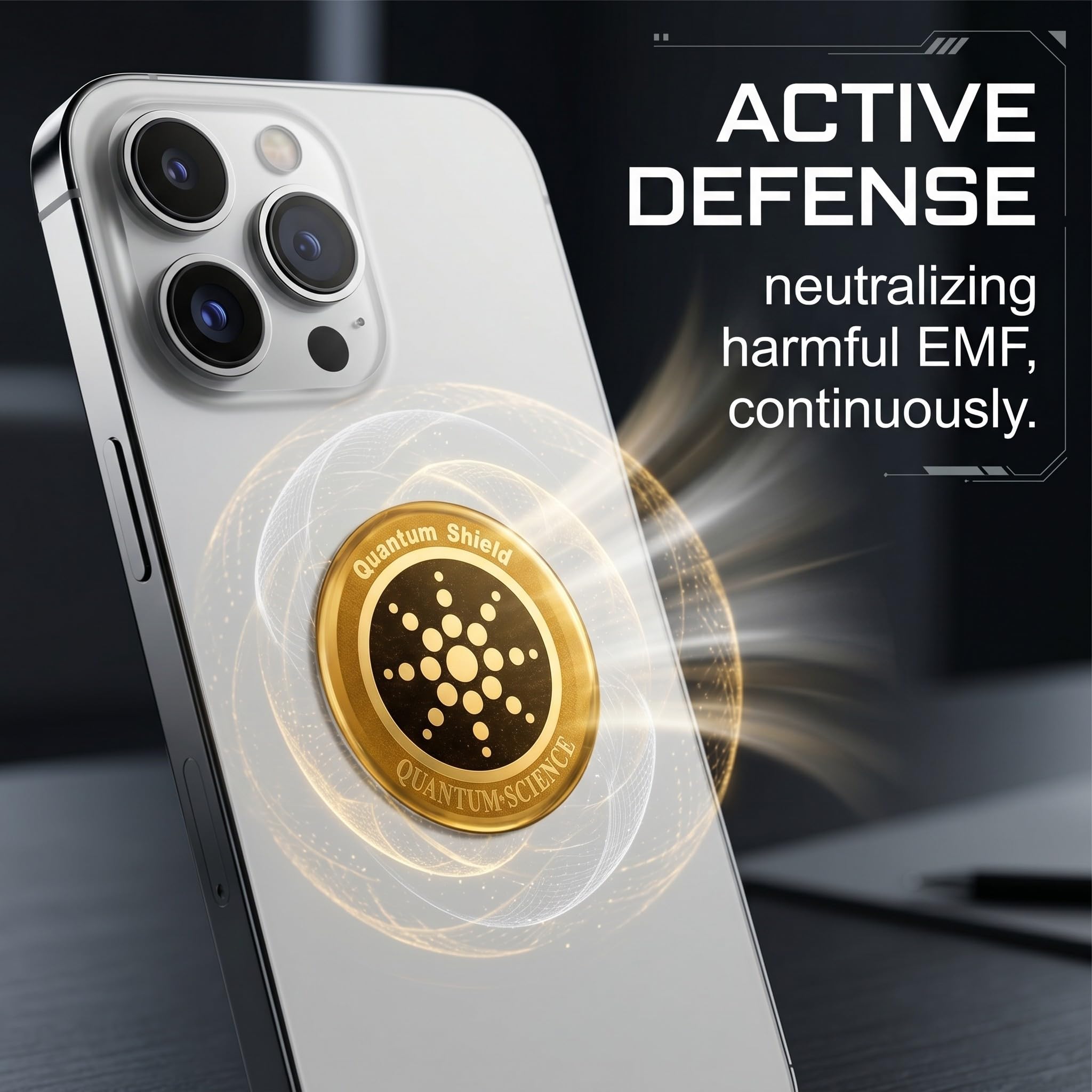 8 Pezzi Adesivi Protezione Radiazioni Cellulare, Schermatura EMF per Smartphone, Tablet e Laptop, Sticker Anti Onde Elettromagnetiche, 4 Oro e 4 Argento, Design Sottile per Dispositivi Elettronici