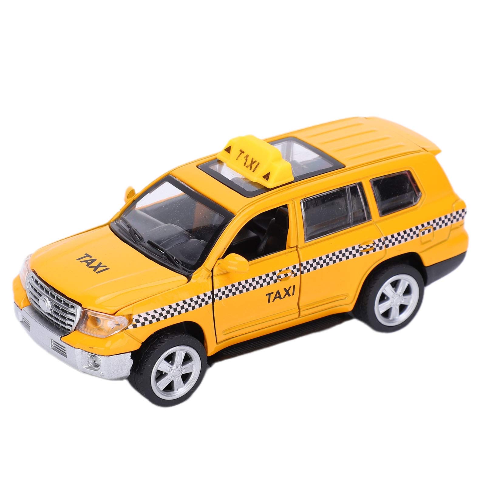 1:32 Toy Car Alloy Taxi Model Simulation Sound Light Pull Back Vehicle Toy for Kids Adults Collectors Gift ('s domineering taxi)