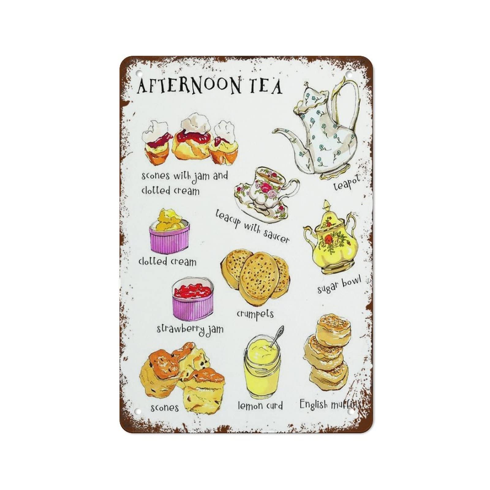 Pibonto Boys Wall Art Retro Metal Tin Sign Vintage Signs Afternoon Tea Poster Modern Kitchen Art Vintage Wall Decor Retro Art Tin Sign Funny Decorations For Home Bar Pub Cafe Farm Room Metal Poster 8X5.5 Inch