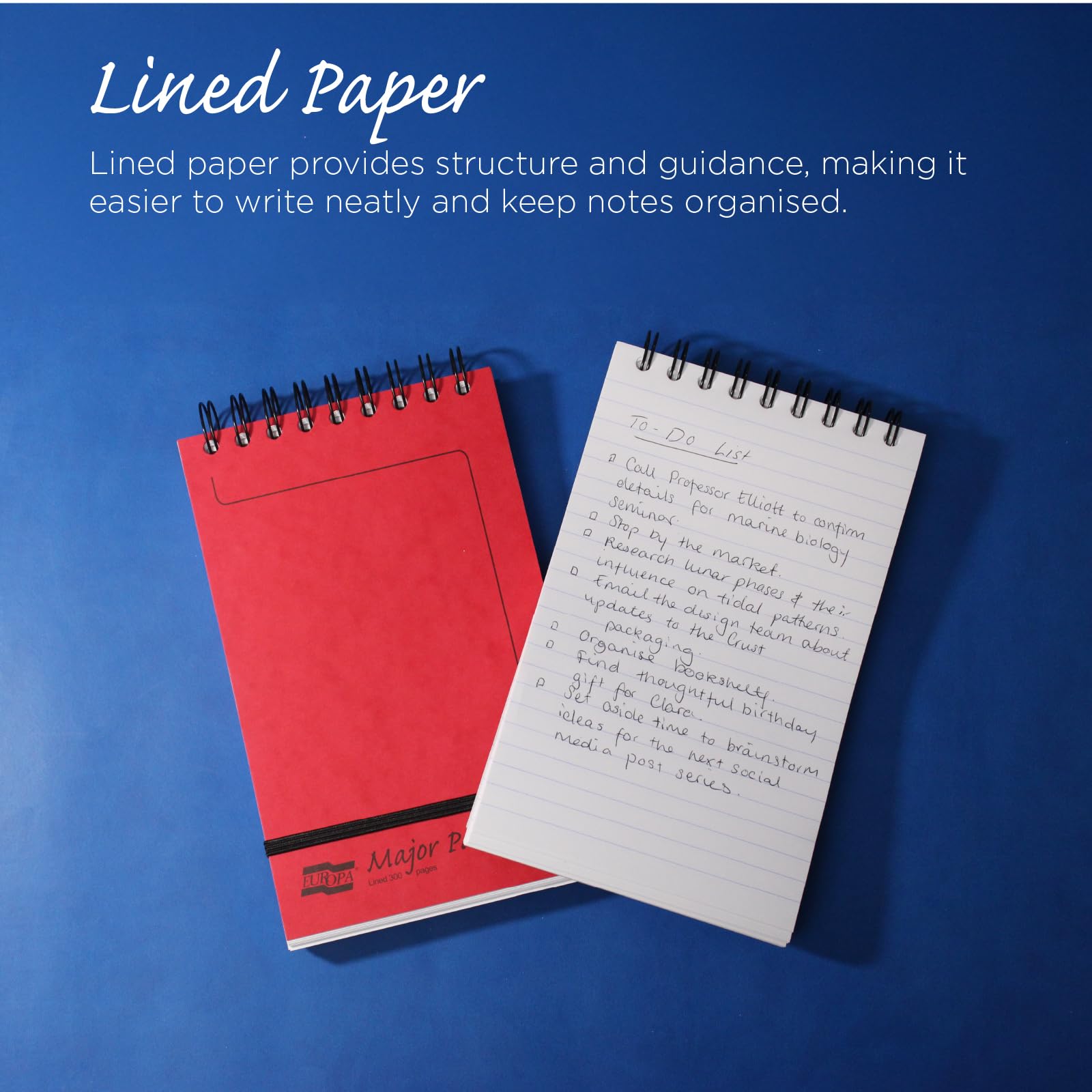 Clairefontaine Major Pad Europa 4880Z - Set di 10 quaderni a spirale, 12,7 x 20,7 cm, 300 pagine a righe, 90 g, copertina in cartoncino lucido, colori casuali