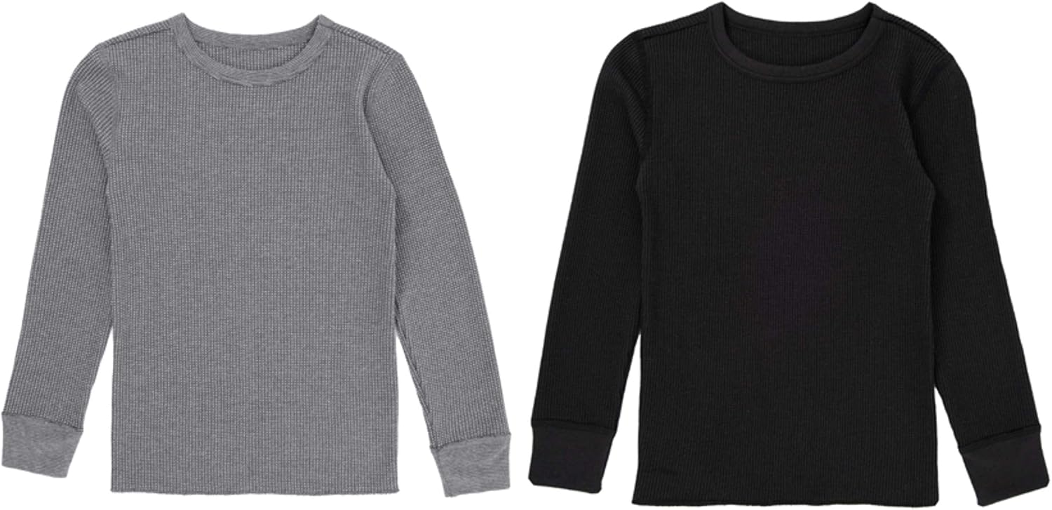 Fruit of the Loom Boys’ Premium 2-Pack Thermal Waffle Crew Top Fruit of the Loom Boys’ Premium 2-Pack Thermal Waffle Crew Top