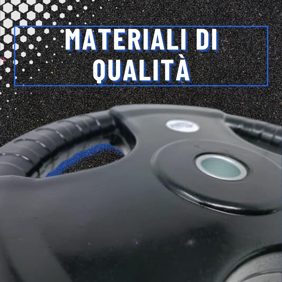 Dischi in ghisa per bilanciere olimpico, 2 Dischi palestra gommati tolleranza +/- 1%, Disco per bilanciere 2-25 kg