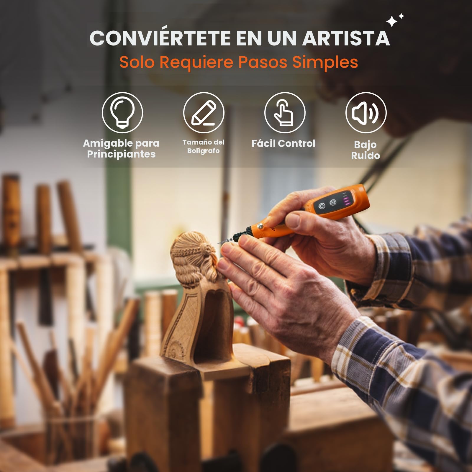 HARDELL Mini Amoladora Bateria, 3.7V Herramienta Rotativa Bateria Con 43 Accesorios, Usar Mientras Se Carga, 5 Velocidades para Pulido, Esmerilar, Grabar, Perforar, Lijado, Moler, Bricolaje