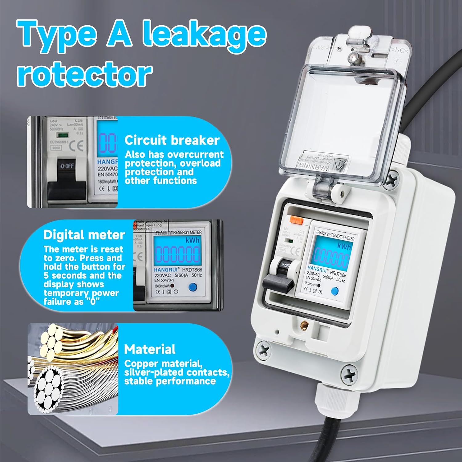 DewinLVD HRDQ-06 Mobile Digital Electricity Meter User Manual