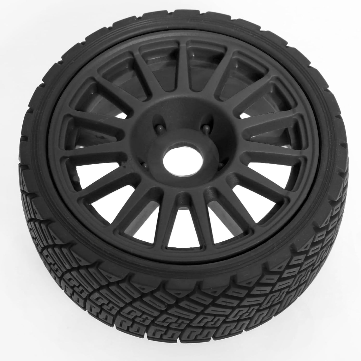 REDSPIDER•1/8 1/7 RC Rally Car Tires On Road Tyres 17mm Hex Nylon Wheels Rims for 1/7 1/8 Scale Racing Car KM WRC C3 ARRMA Felony Infraction Limitless RC On-Road Car (Black)