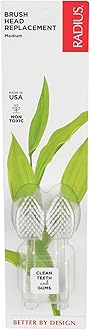 Radius, Intelligent Source Toothbrush, Medium, 2 Replacement Heads