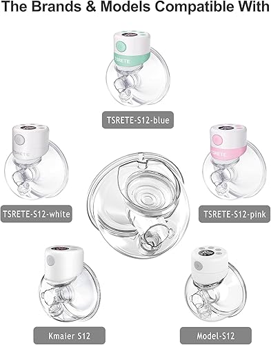 Miniatura 4 de Piezas de repuesto de extractor de leche portátil compatibles con TSRETE Kmaier S12 S9 extractor de leche portátil, incluye válvula de pico de pato,