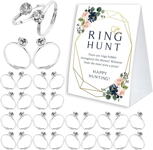 Juego de anillos de despedida de soltera, juego de despedida de soltera de caza de anillos 30 anillos falsos, decoraciones de despedida de soltera, disponible en Yaxa Guatemala