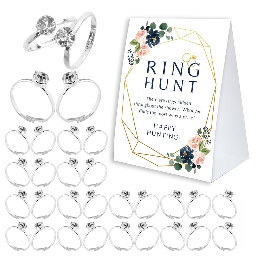 amazon-com-bridal-shower-ring-game-ring-hunt-bridal-shower-game-30-fake-rings-bridal-shower-decorations-wedding-games-bachelorette-party-games-for-guests-rh08-home-kitchen for Free Printable Bridal Shower Ring Game Amazon.com: Bridal Shower Ring Game, Ring Hunt Bridal Shower Game 30 fake rings, bridal shower decorations, wedding games, bachelorette party games for guests - RH08 : Home & Kitchen for Free Printable Bridal Shower Ring Game