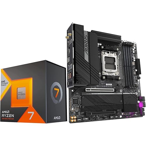 Micro Center AMD Ryzen 7 7800X3D CPU Processor Bundle with GIGABYTE B650M AORUS Elite AX Gaming Motherboard (AM5, Micro-ATX, DDR5, PCIe 5.0 M.2, USB 3.2 Gen2X2 Type-C)