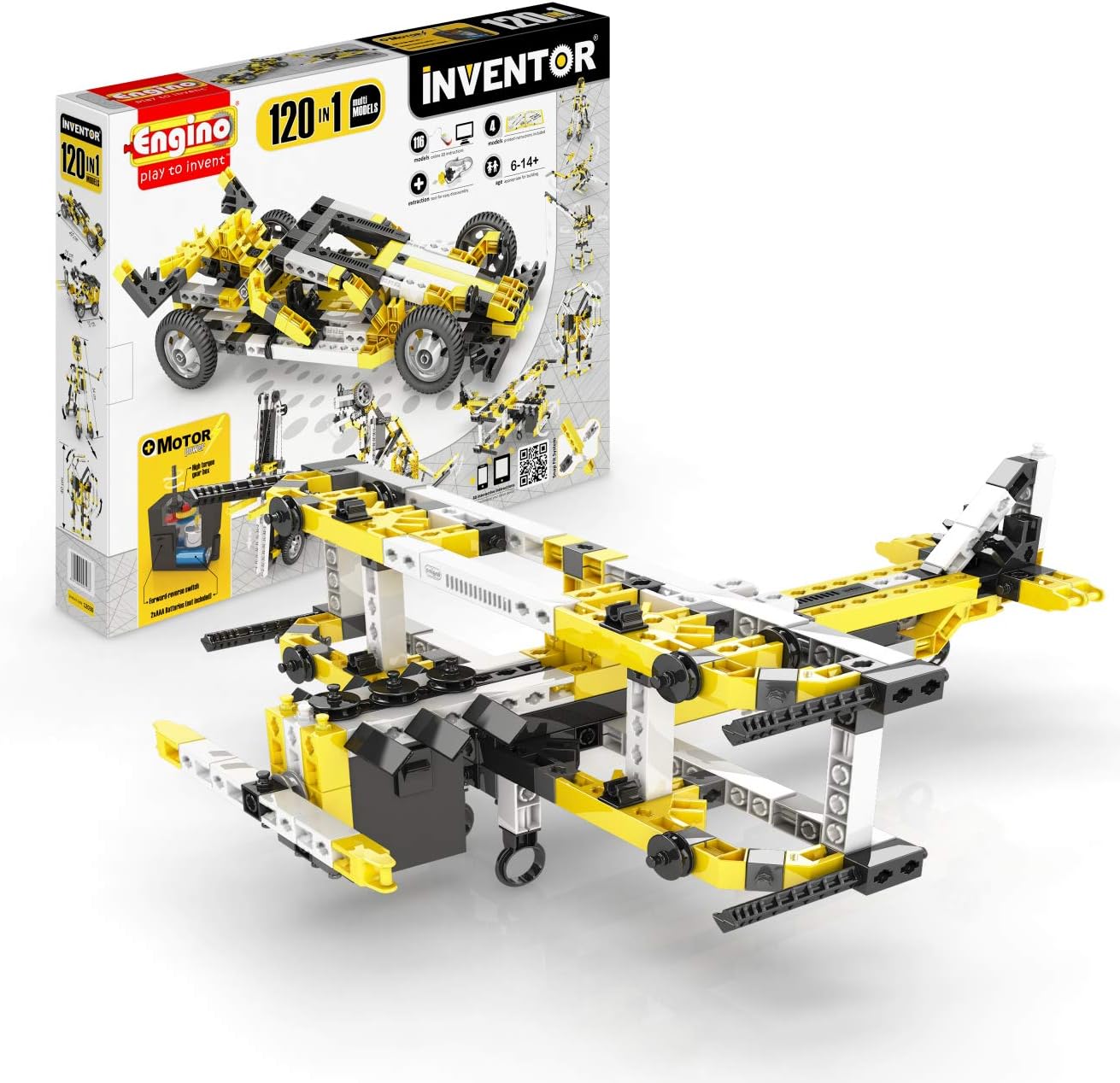 Engino Inventor 120 Models Motorized - Set Costruzioni 3D Con Motore Per Bambini 6+ Anni (273 Pezzi) - 4
