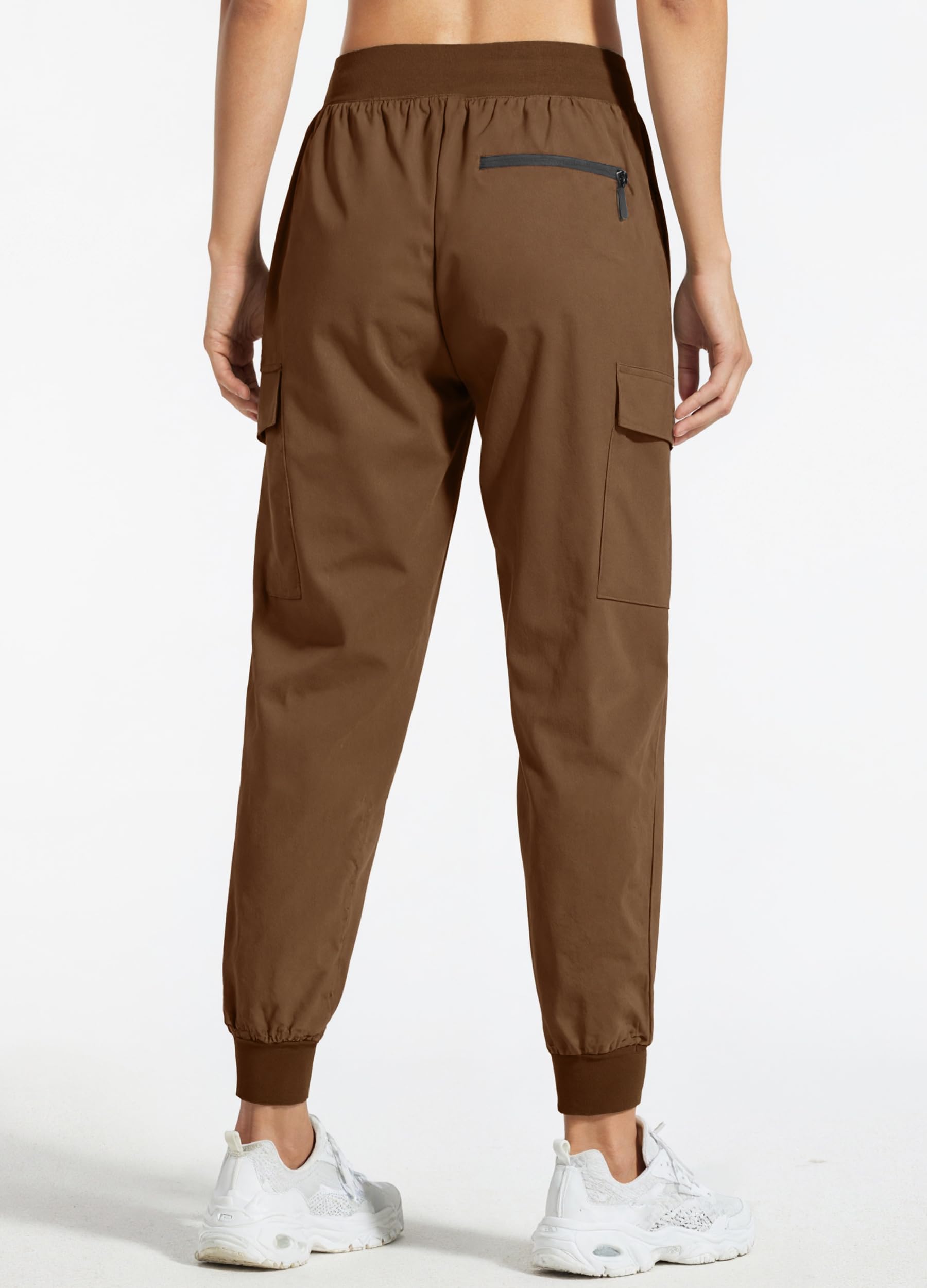 Libin Pantaloni Trekking Donna Cargo Jogger Estivi 29" Marrone L | Sportivi Impermeabili Donna Pantaloni Leggeri Asciugatura da Lavoro Escursionismo Safari Casual per all'Aria Aperta