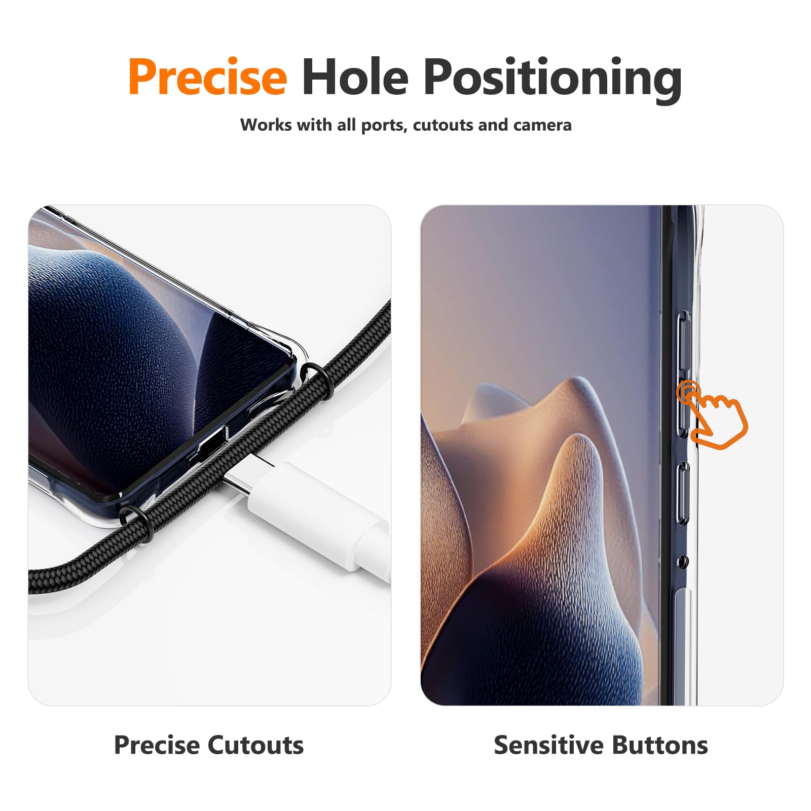 Cover Compatibile con Motorola Edge 60 Fusion con 1 Pack Vetro Temperato,con Protezione Fotocamera [Slidable] Custodia 360°Rotante Anello Supporto Militare - Nero