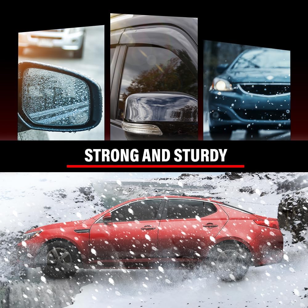 Rear Door Frame Molding Trim Pair Compatible with Kia Optima 2011-2015 838502T000, 838602T000 Silver