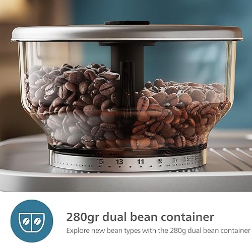 Miniatura 5 de PHILIPS Barista Brew - Máquina de café espresso semiautomática - Espresso individual y doble + botón americano, contenedor doble de frijoles de 9.88