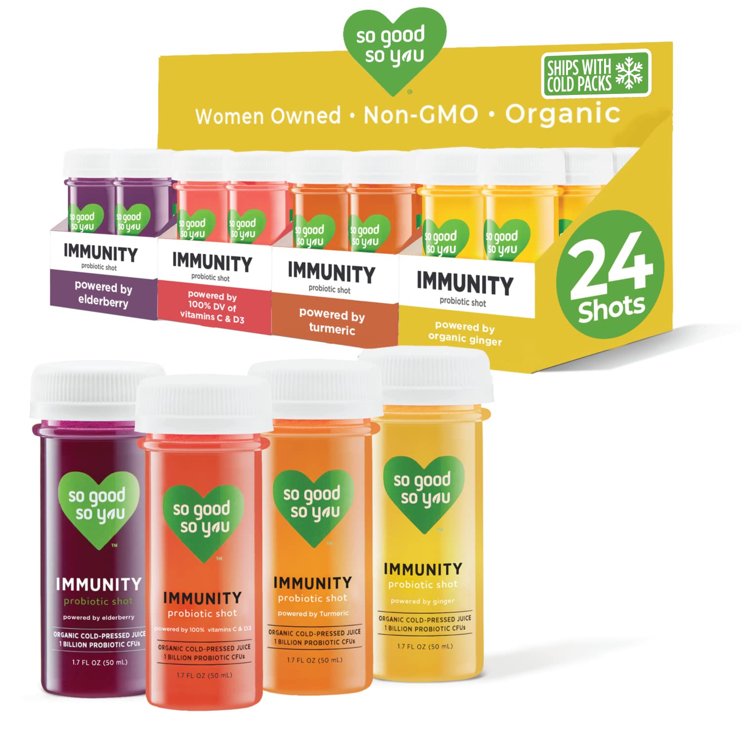 So Good So You IMMUNITY probiotic juice shot variety
