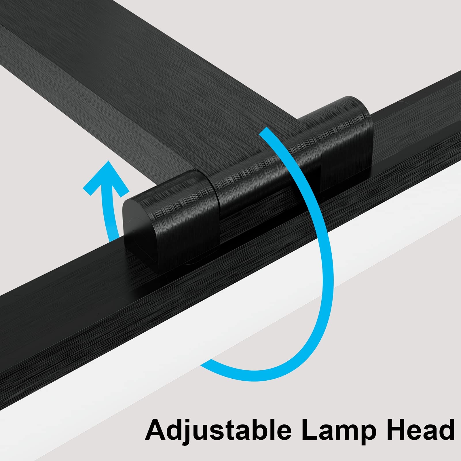 Klighten Lámpara de Espejo Baño 100CM luz Baño Lámpara de Pared Espejo Iluminación para Maquillaje 28W Blanco Frío 6000K 1560LM No-regulable (Negro)