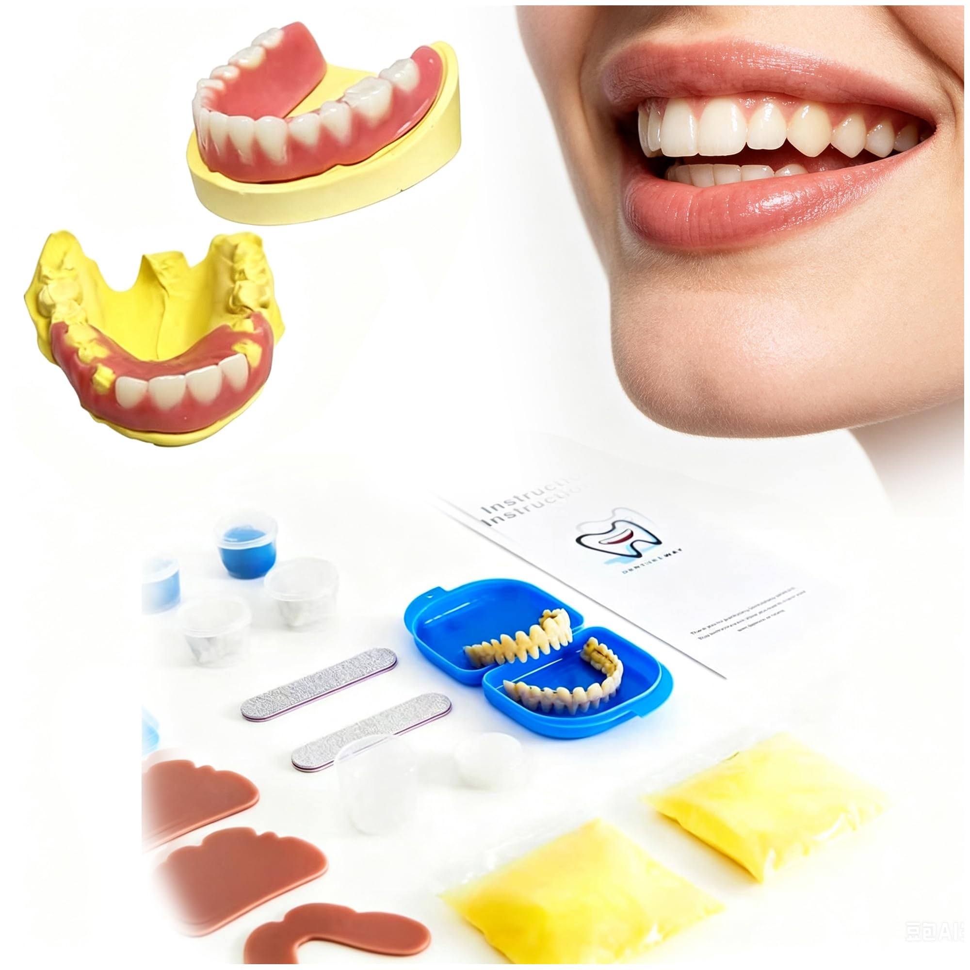 DIY Denture Kit, 2 Sets (28 pcs Each)