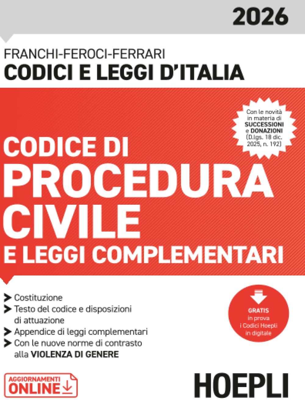 Codice di Procedura civile e leggi complementari 2026
