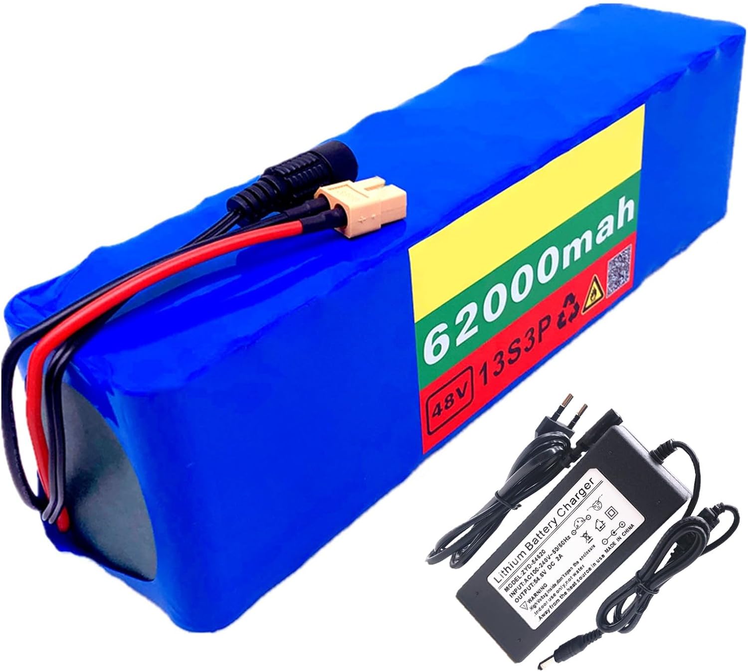 48V 62Ah E-Bike Lithium Ion Battery Pack with BMS Protection