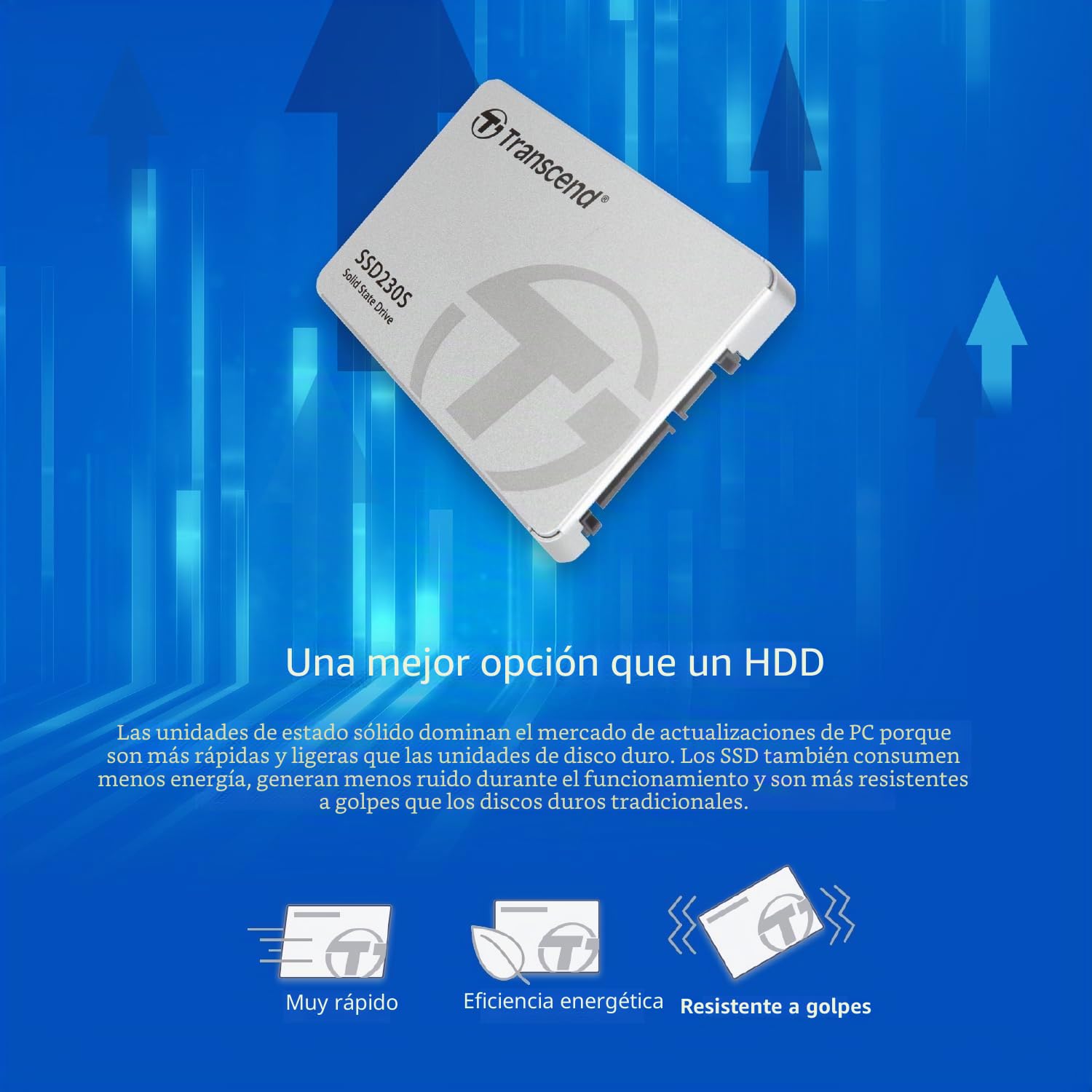 Transcend 128G SSD230S 2.5 Pulgadas SATA III 6 GB/s Disco de Estado Sólido Interno 3D TLC NAND con Caché DRAM TS128GSSD230S